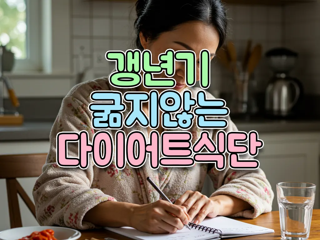 갱년기 굶지않는 다이어트 식단