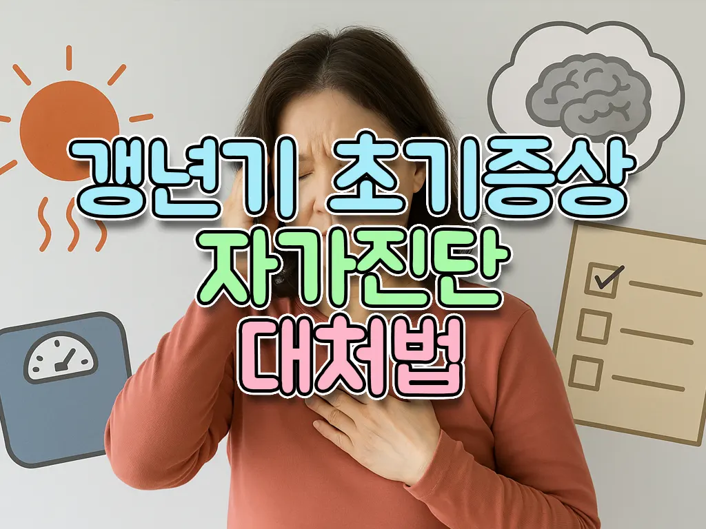 갱년기 초기증산 자가진단 대처법